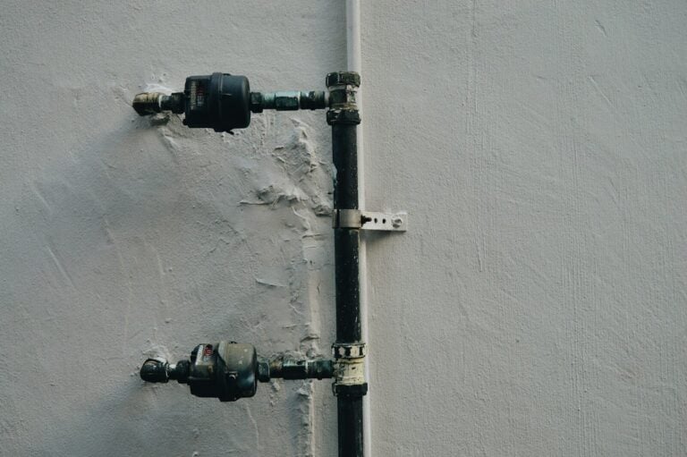 black and gray metal pipes